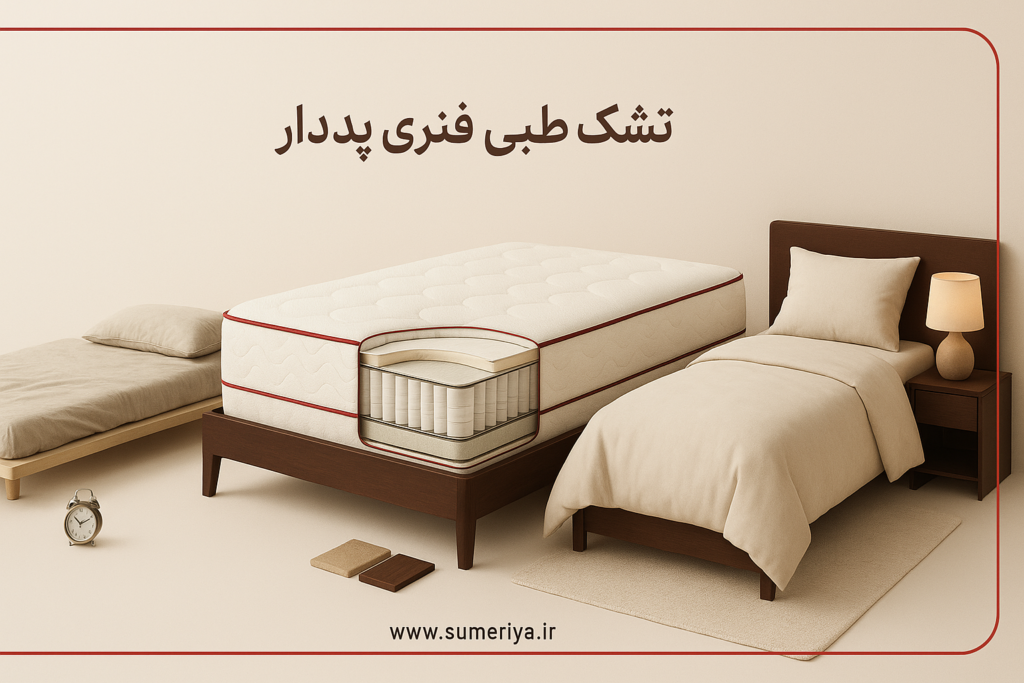 تشک طبی فنری پددار