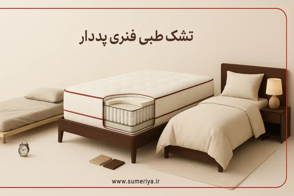 تشک طبی فنری پددار